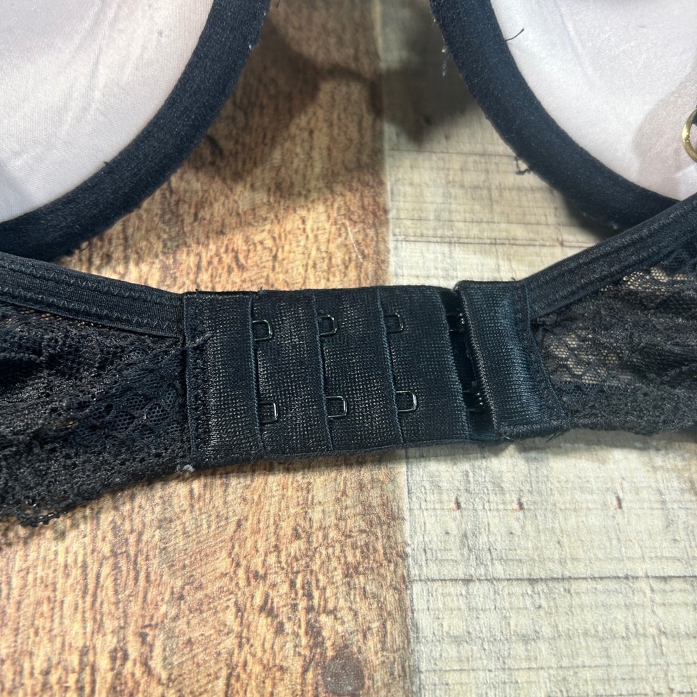 Victoria's Secret Black Lace Mesh Very Sexy Push-Up Underwire Bra 36D - Picture 6 of 7